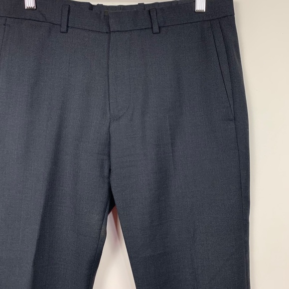 Theory Jake W Osorno Wool Trousers in Navy - Picture 4 of 6